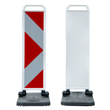 Składana tablica ostrzegawcza czarno-biała | prawostronna, jednostronna strzałka RA2