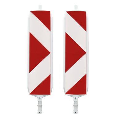 Tablica ostrzegawcza D-System | prawostronny/prawostronny, dwustronna strzałka RA2