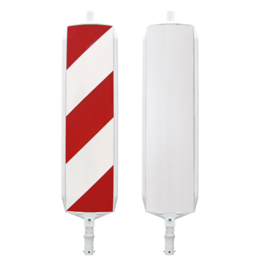 Tablica ostrzegawcza D-System | lewostronna, jednostronna, z pasami ukośnymi RA2