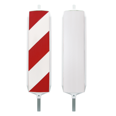 Tablica ostrzegawcza M-System | lewostronna, jednostronna, z pasami ukośnymi RA2