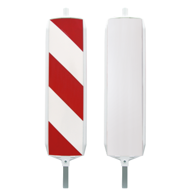 Tablica ostrzegawcza M-System | prawostronna, jednostronna, z pasami ukośnymi RA2