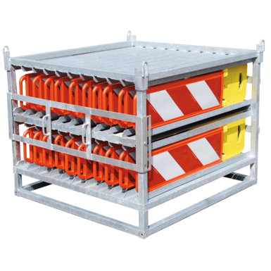 Paleta transportowa i magazynowa do tablic składanych (20 szt.) | Stal