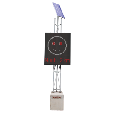 Znak drogowy z diodami LED, samodzielny