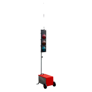 System sygnalizacji świetlnej Multi-Signal 2.1 | 2 sygnalizatory z wózkiem na baterie | 1 panel sterowania