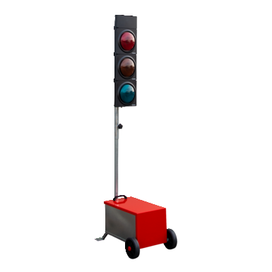 Euro-Signal 2.1 Sygnalizacja świetlna | 2 sygnalizatory z wózkiem bateryjnym | 1 panel sterowania